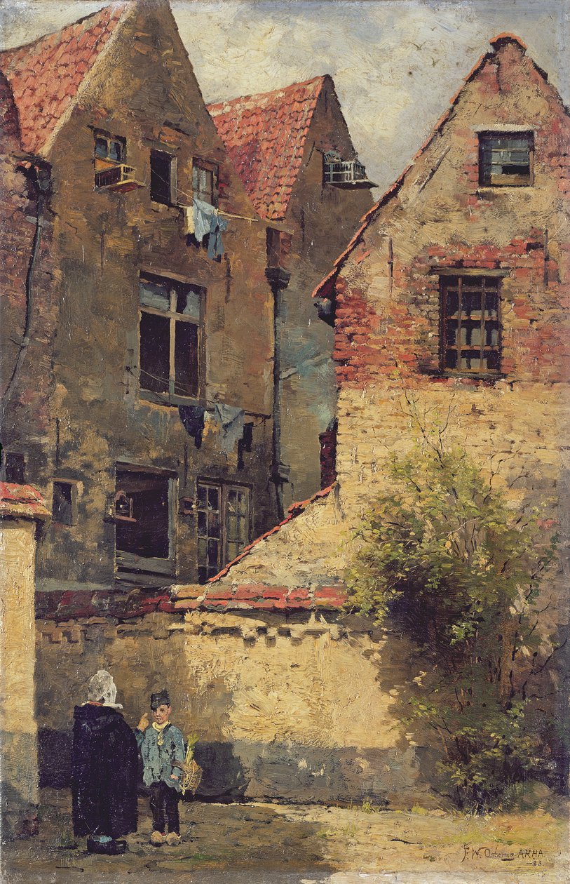 Luz do sol e sombras, Antuérpia, 1883 de Walter Frederick Osborne