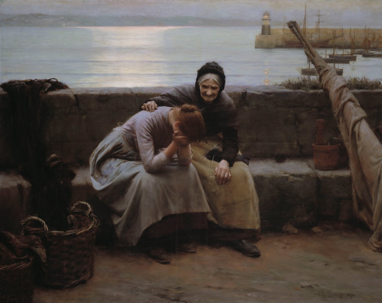 Nunca manhã usava a noite, mas um pouco de coração quebrou de Walter Langley