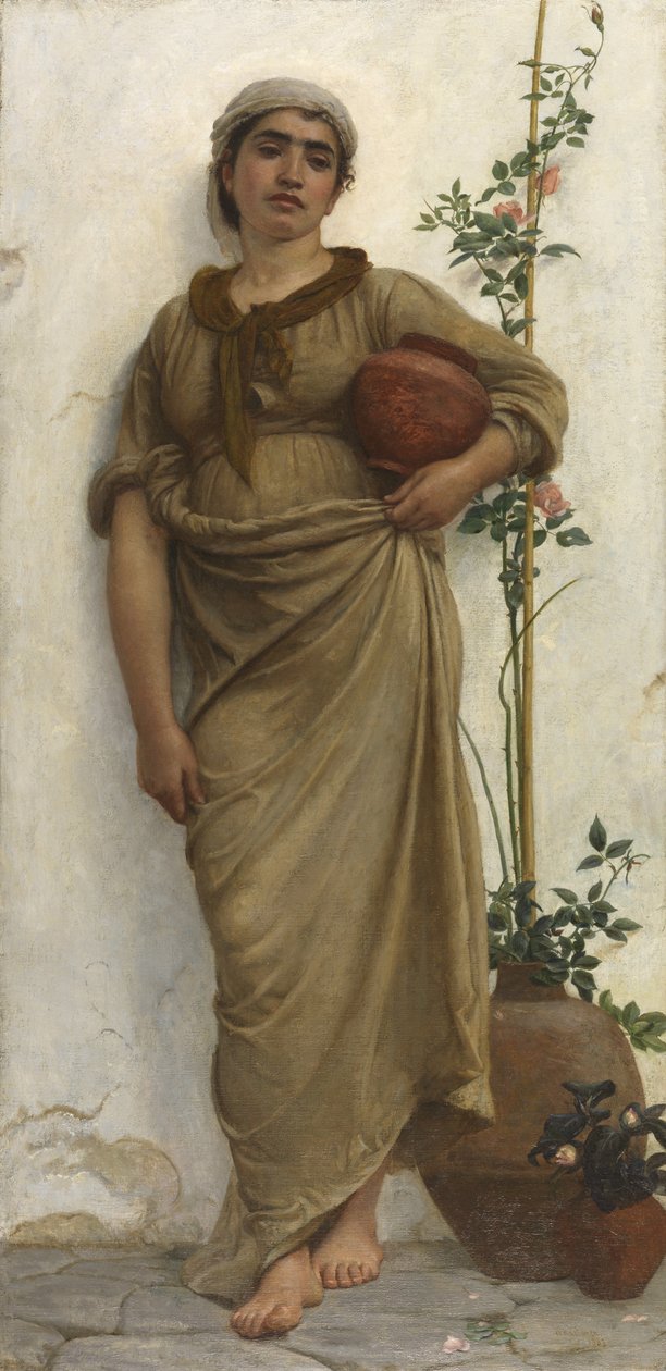 Um vendedor de flores napolitano, 1883 de Walter Maclaren