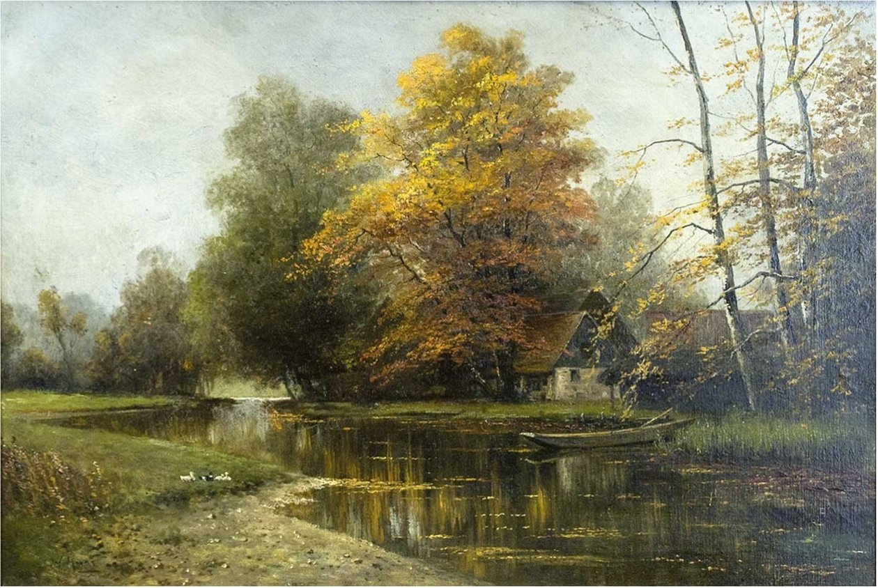 Spreewaldlandschaft bei LehdenDeutsch: Em Spreewaldn de Walter Moras