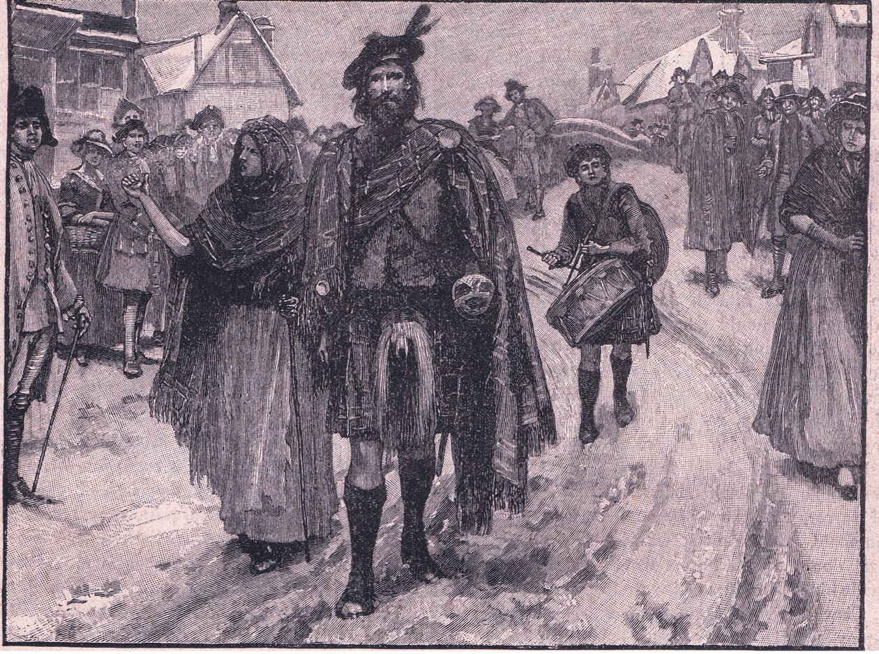 A vanguarda do príncipe Charlie no Manchester AD 1745 de Walter Paget