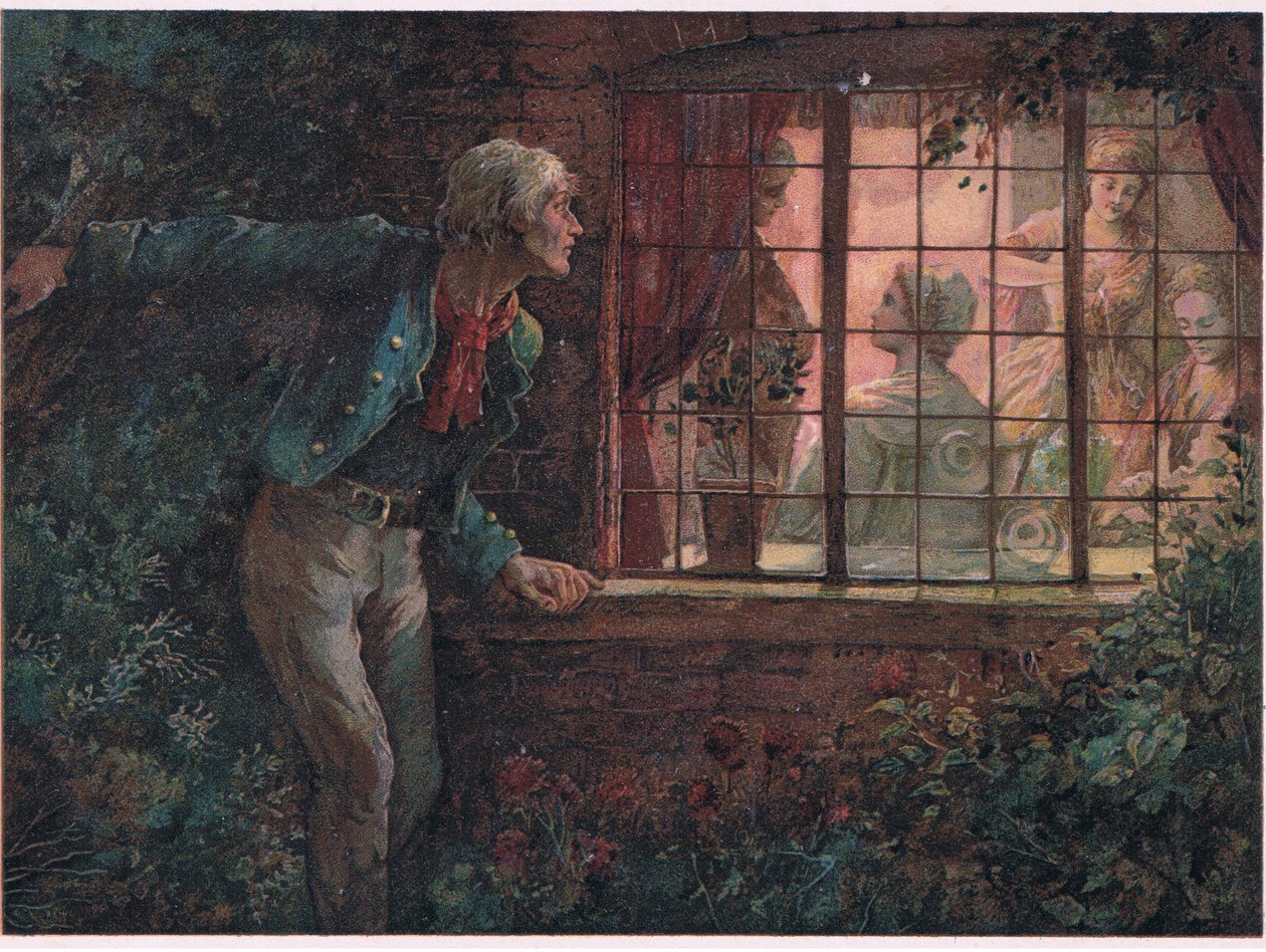 O retorno de Enoch Arden, ilustração de Tennyson Pictures publicada por EP Dutton & Co, c.1900 de Walter Paget