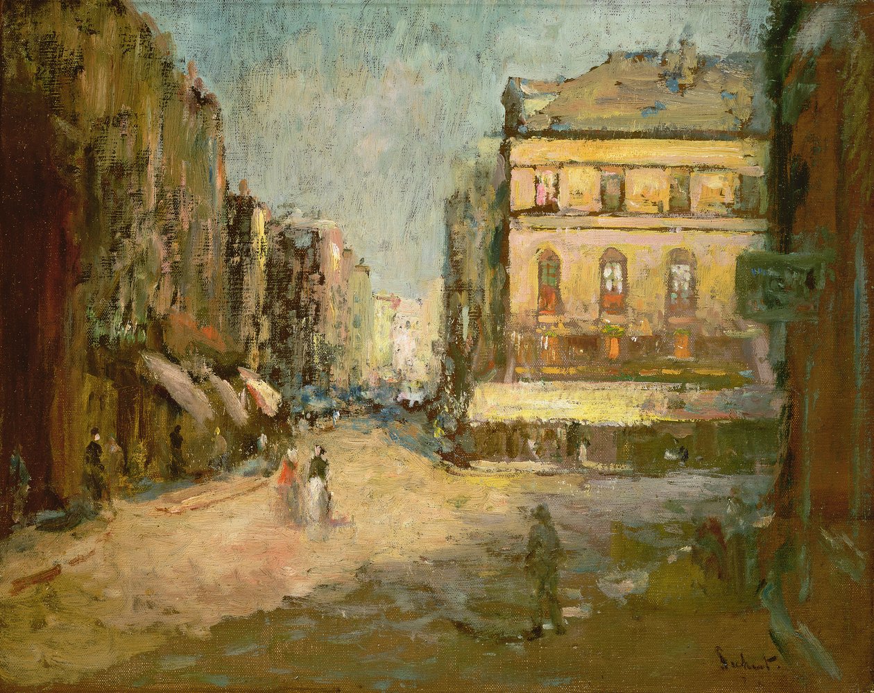 Cafe des Courts (café dos magistrados), Dieppe de Walter Richard Sickert