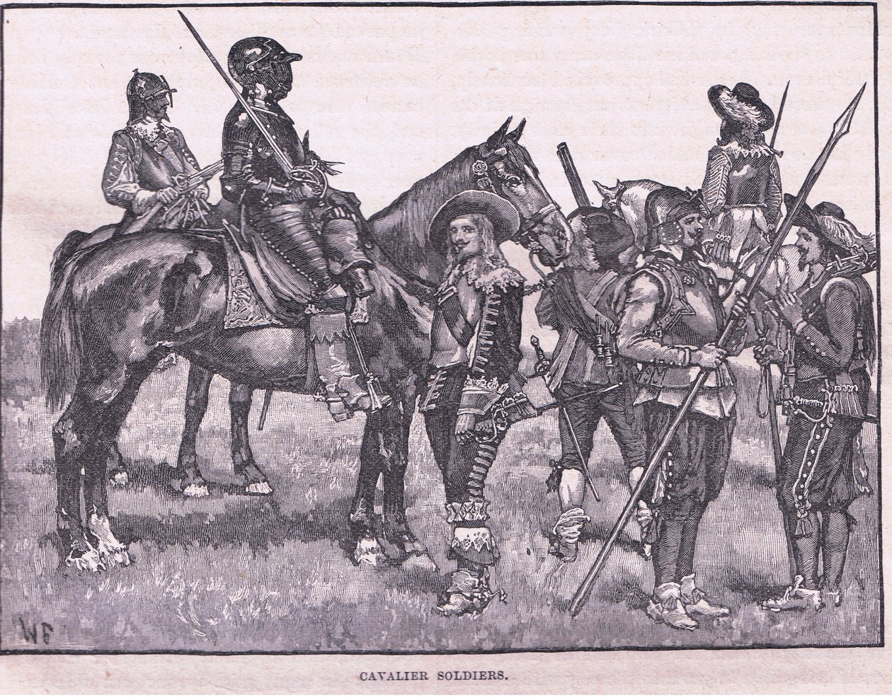 Cavalier soldiers AD 1645 de Walter Stanley Paget