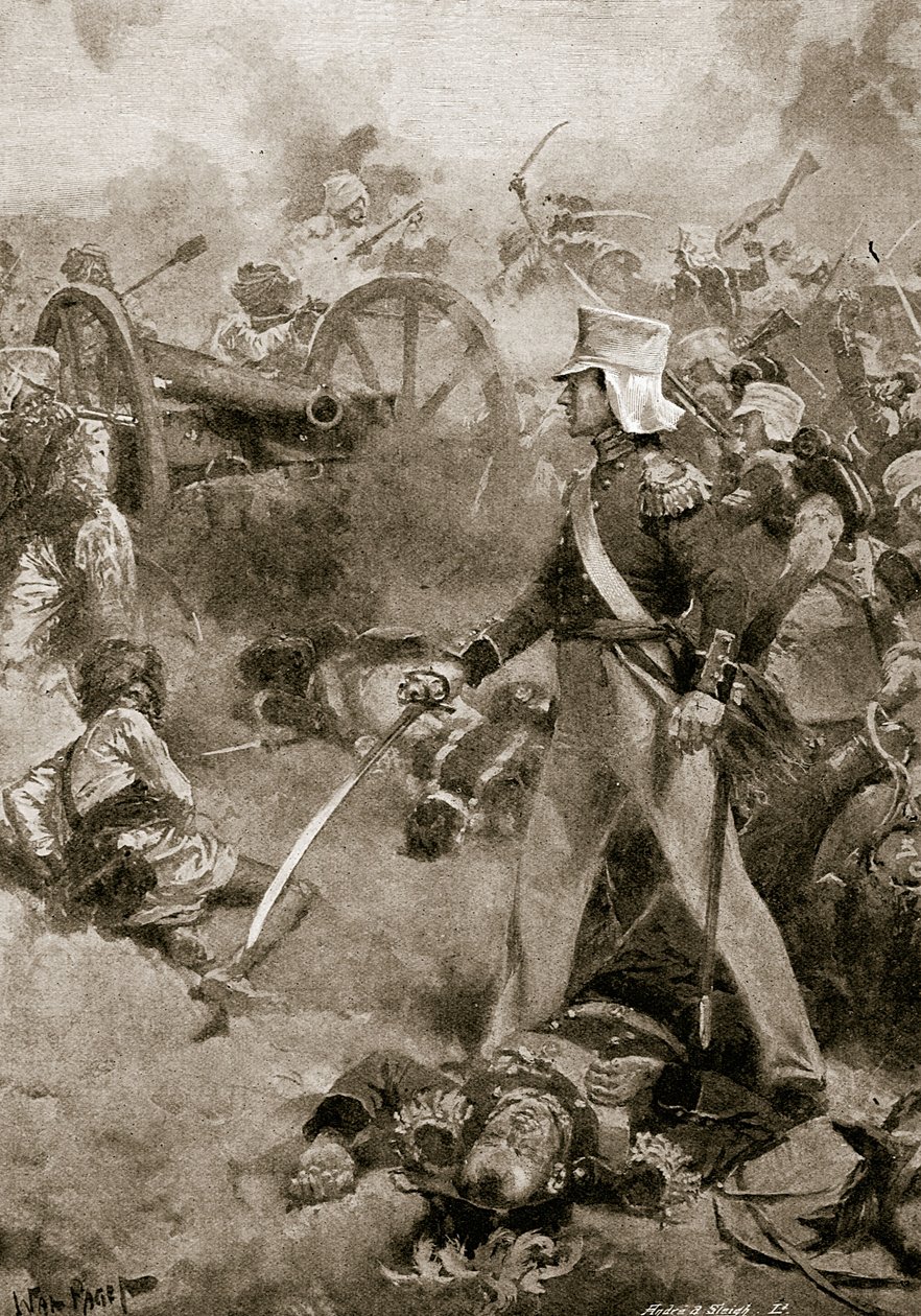 Chillianwala, 13 de janeiro de 1849: O corpo de Pennycuick guardado por seu filho de Walter Stanley Paget