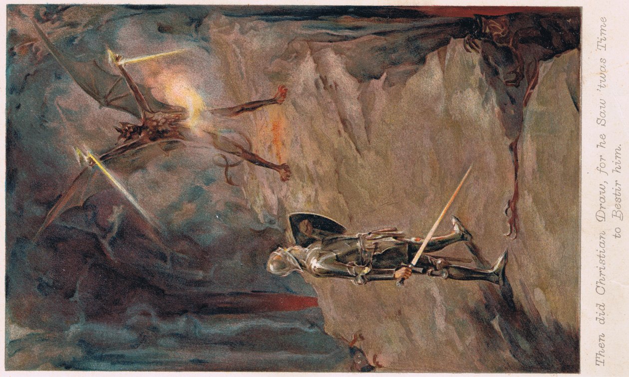 Ilustração de &39;Pilgrim&39;s Progress&39; de John Bunyan, c.1910 de Walter Stanley Paget