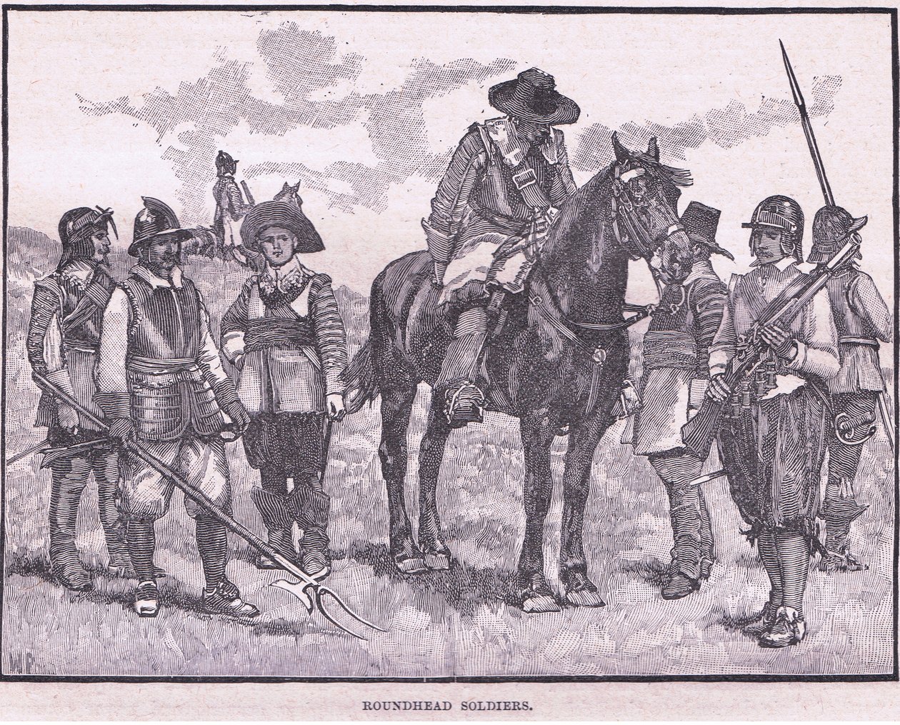 Soldados Roundhead AD 1645 de Walter Stanley Paget