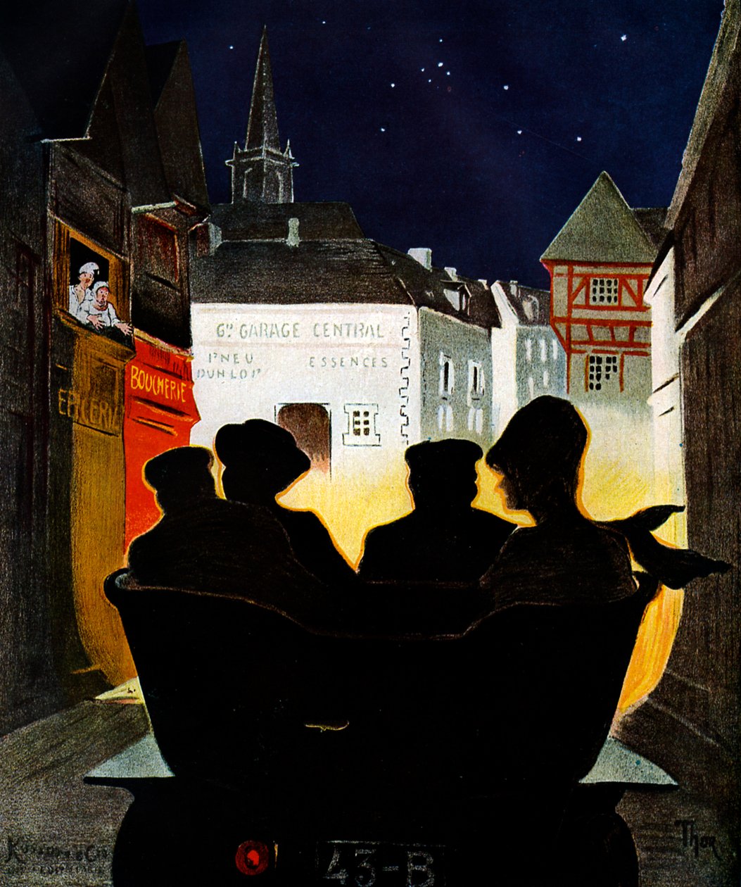 Automóvel de noite, 1902 de Walter Thor