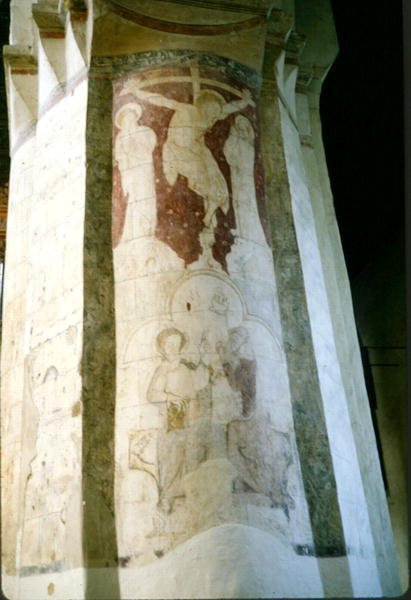 Crucificação, do píer da nave, c.1220 (pintura de parede) de Walter of Colchester Walter of Colchester