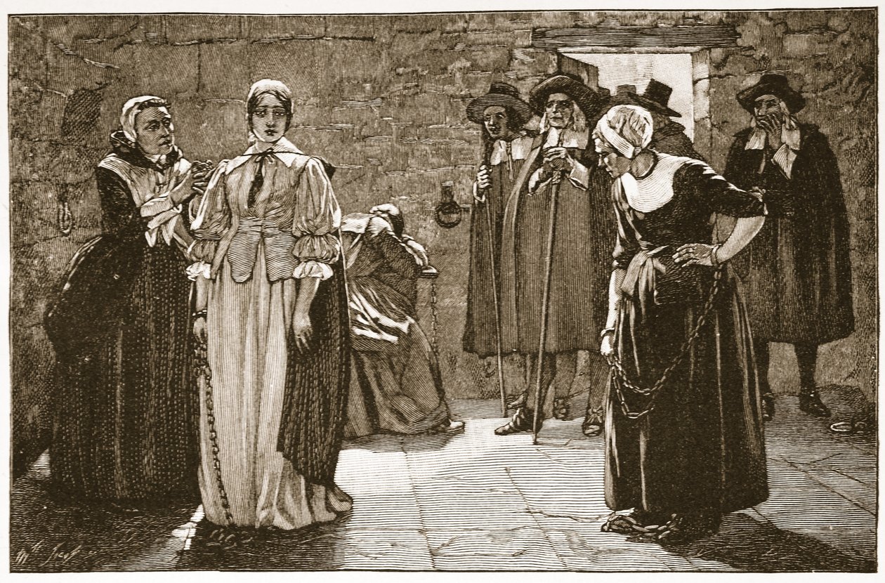 As Feiticeiras, um incidente da época puritana, ilustração da 