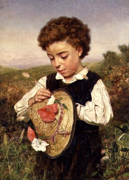 O Chapéu de Palha (óleo) de Walter Anderson