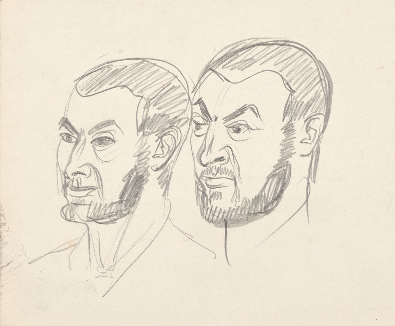 Dois estudos de retrato de Walter Barwig