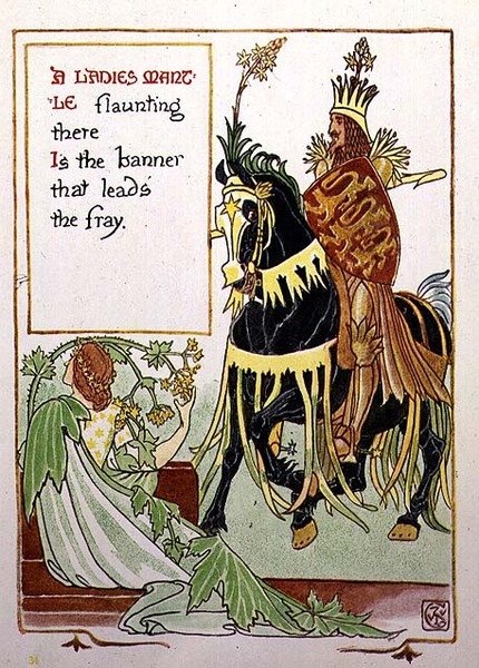 O Manto de uma Senhora, de "Uma Fantasia Floral num Velho Jardim Inglês de Walter Crane