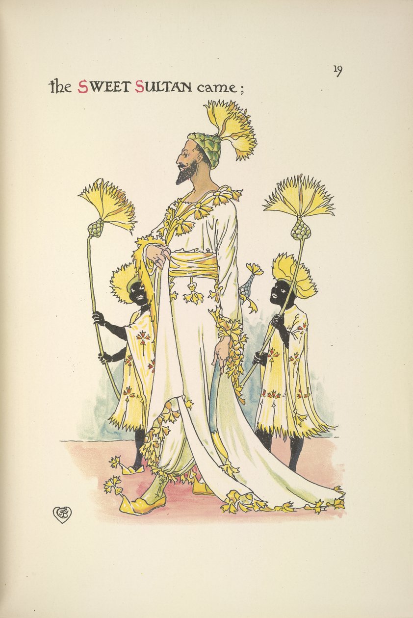 Um sultão, um dos convidados do casamento de Walter Crane