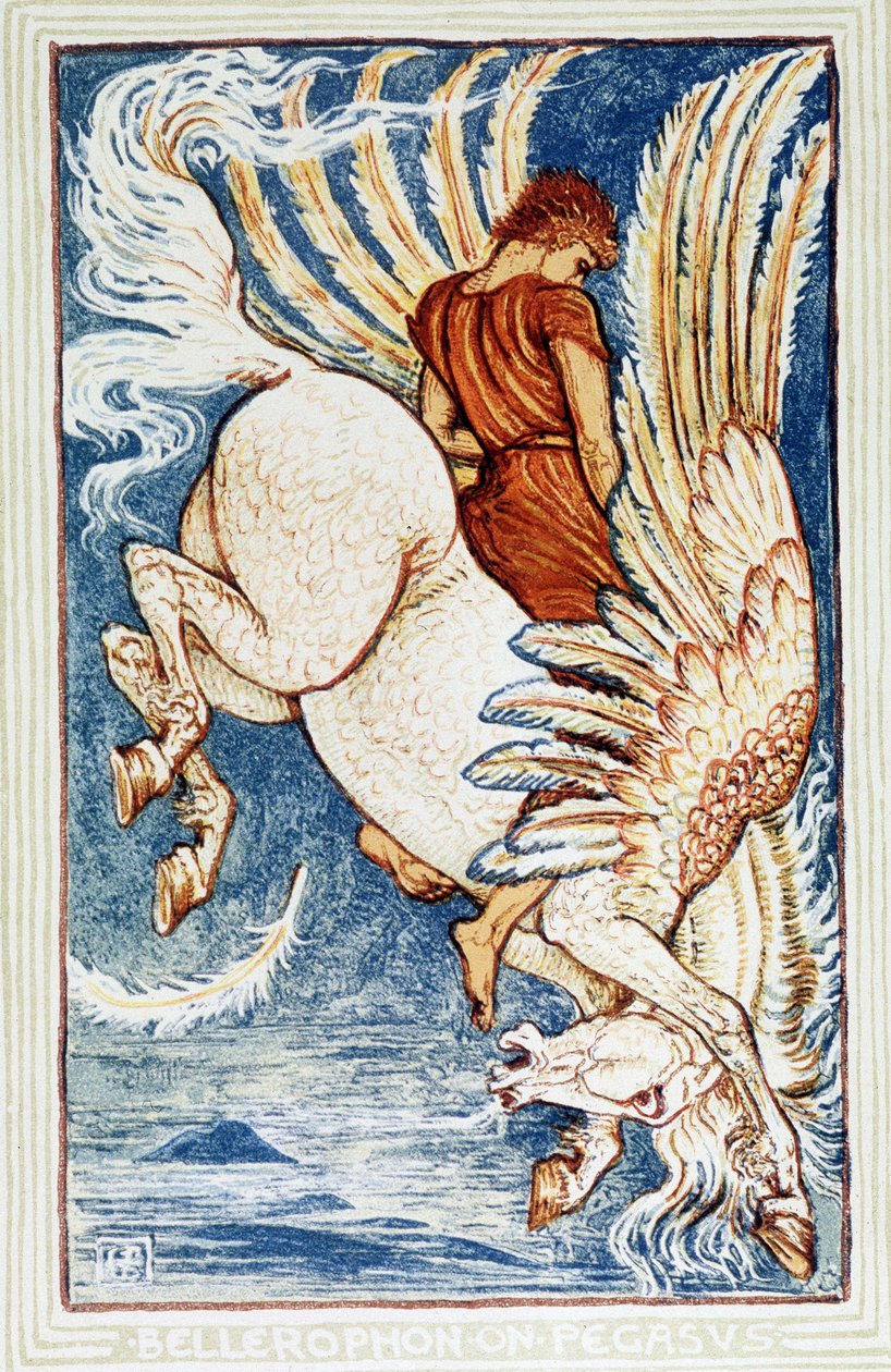 Belerofonte em Pégaso de Walter Crane