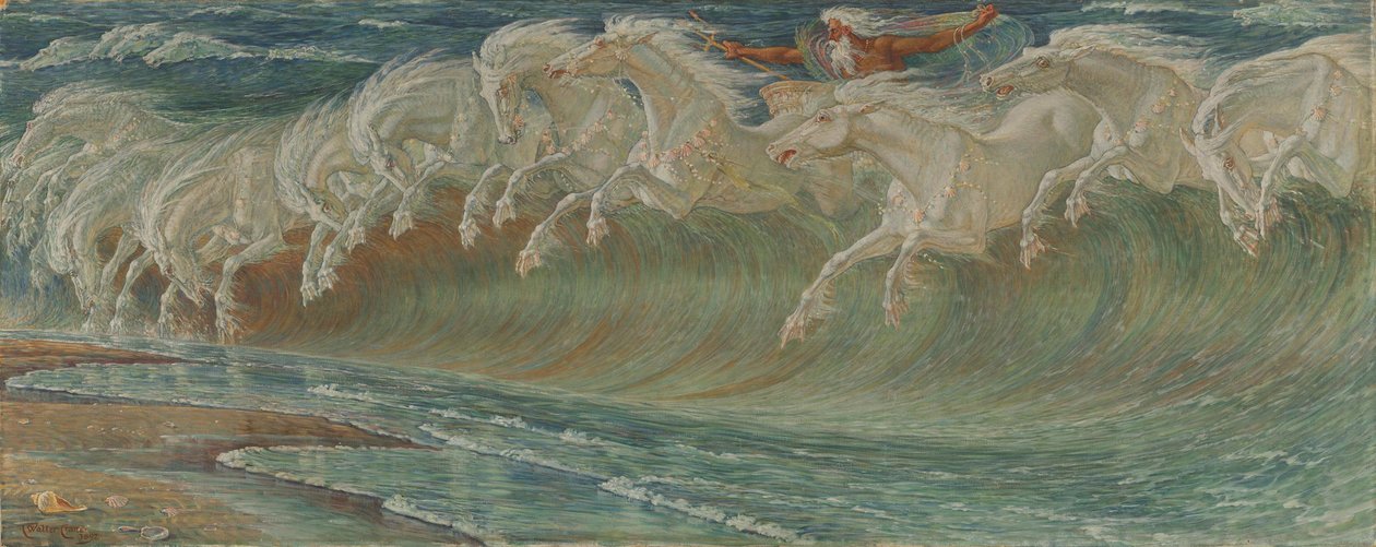 Os corcéis de Neptuno de Walter Crane