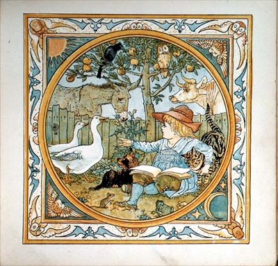 Frontispício de um "Ésop do Bebé de Walter Crane