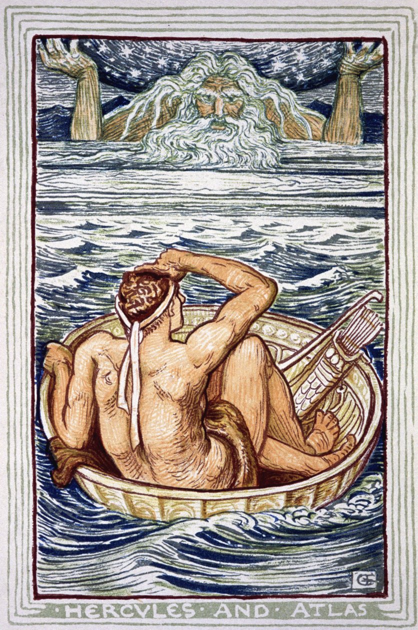 Heracles e Atlas de Walter Crane