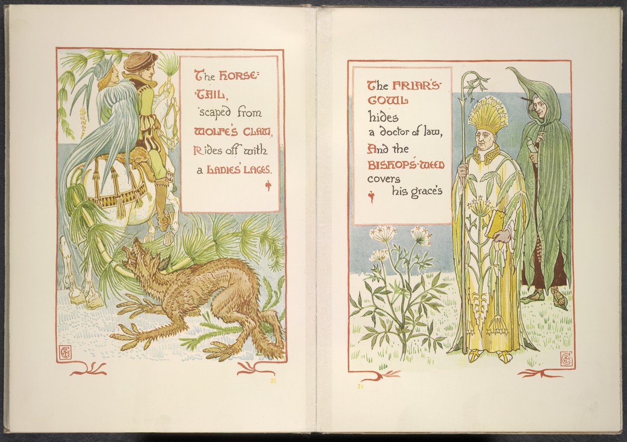 Cauda de cavalo e capuz de frade de Walter Crane