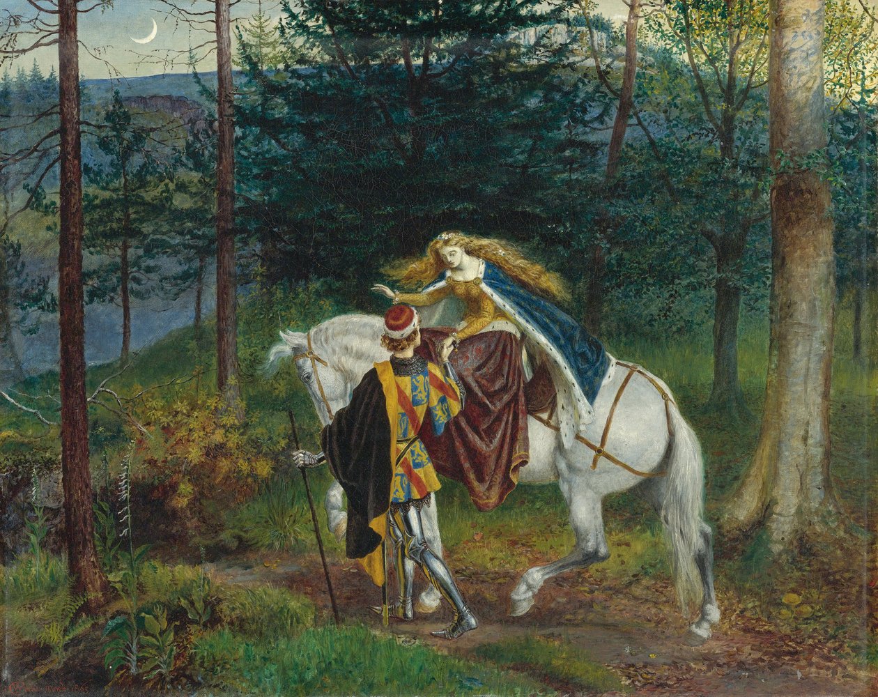 Ilustração para La Belle Dame sans Merci de John Keats - Peinture de Walter Crane (1845-1915) de Walter Crane
