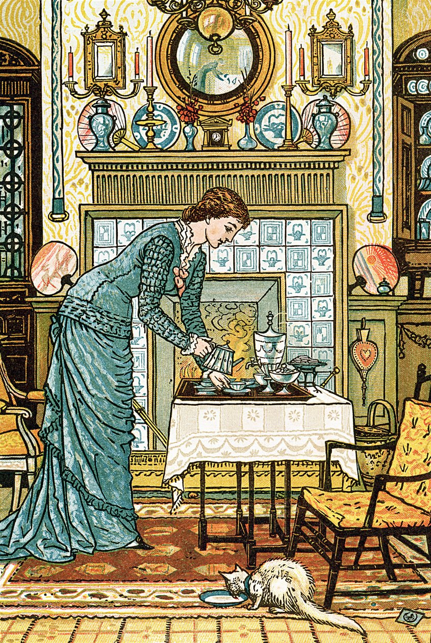 My Lady&39;s Chamber, frontispício de &39;The House Beautiful&39;, de Clarence Cook, publicado em Nova York, 1881 de Walter Crane