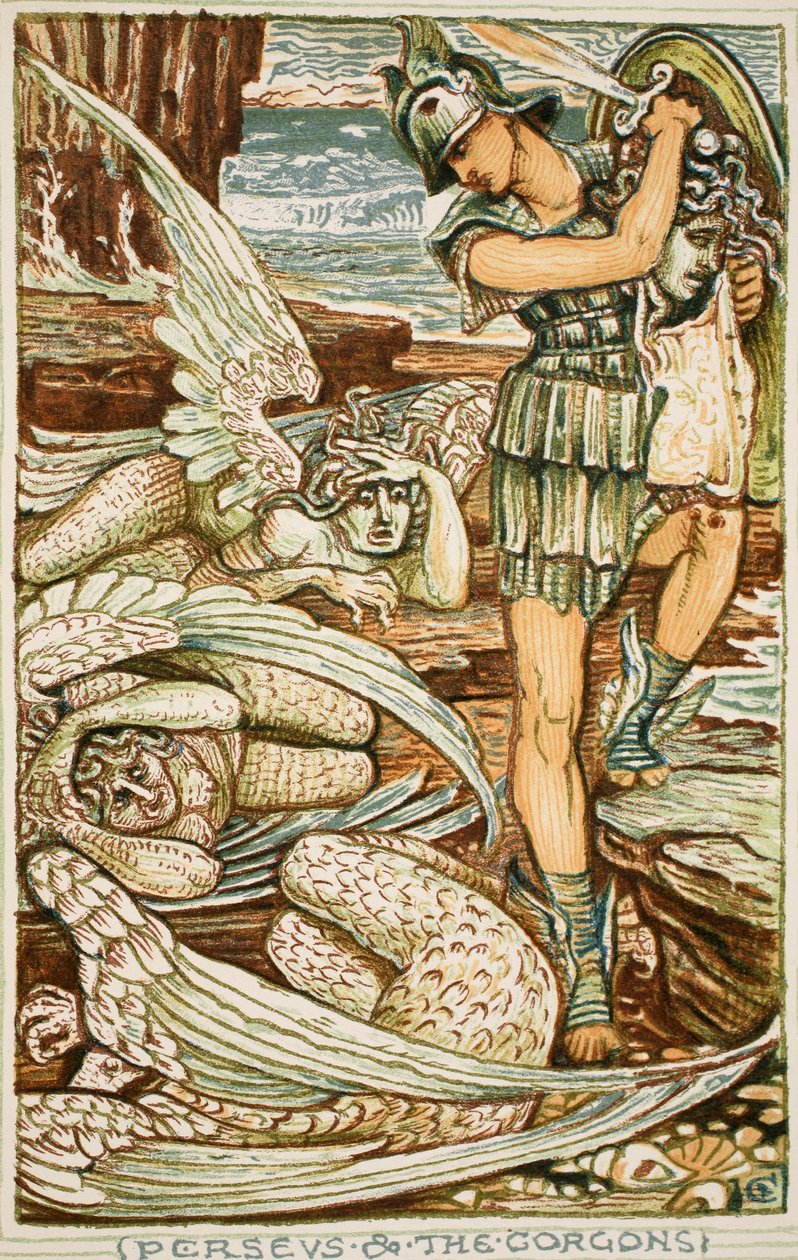 Perseus e os Gorgons, ilustração de 