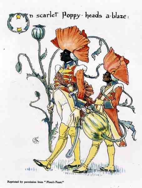 Papoulas, da Festa da Flora de Walter Crane