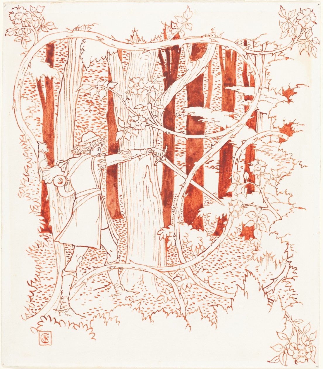 Príncipe Encantado na Floresta de Walter Crane