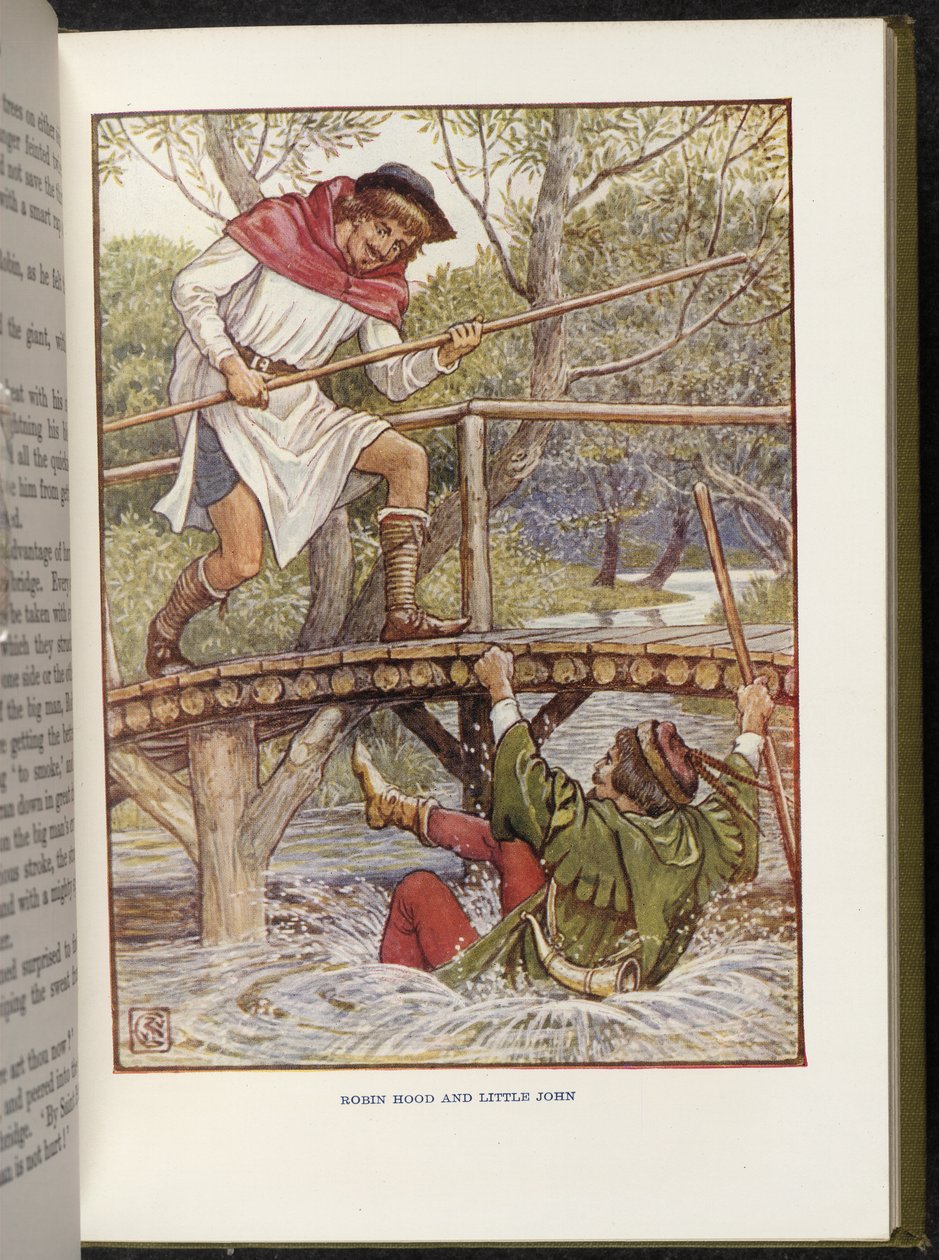 Robin Hood e Little John de Walter Crane