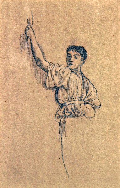 Estudo de uma donzela para o Advento da Primavera de Walter Crane