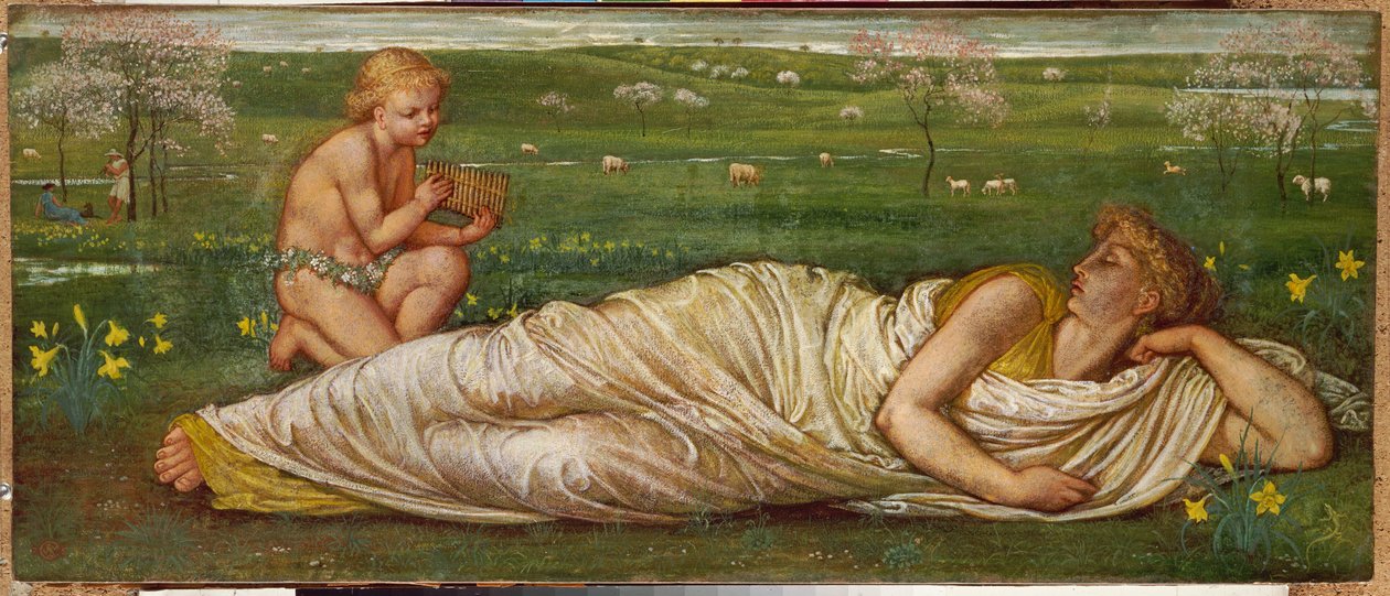 A Terra e a Primavera, 1875 de Walter Crane