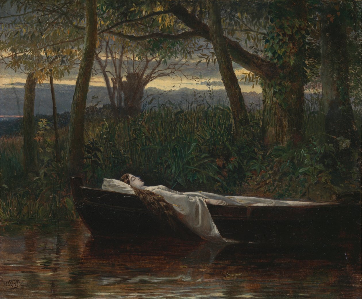 The Lady of Shalott [1862, Royal Academy of Arts, Londres, catálogo da exposição] de Walter Crane