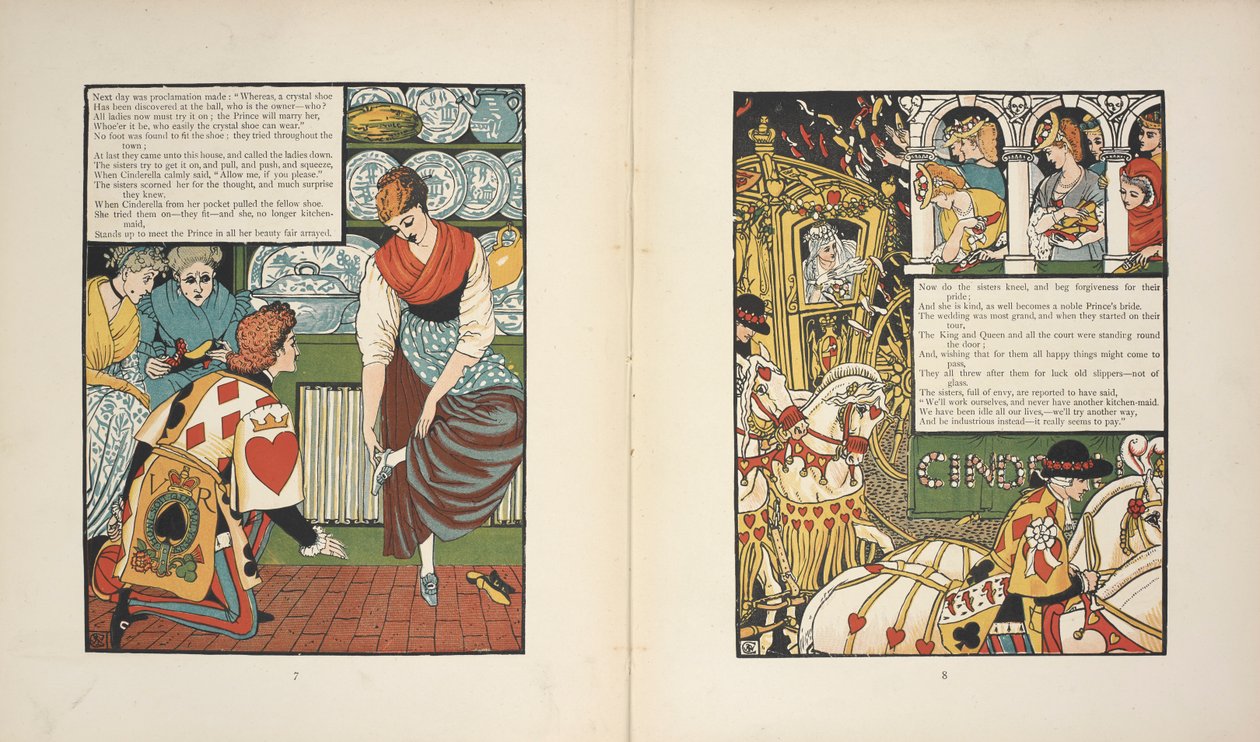 O Príncipe e a Gata Borralheira. de Walter Crane