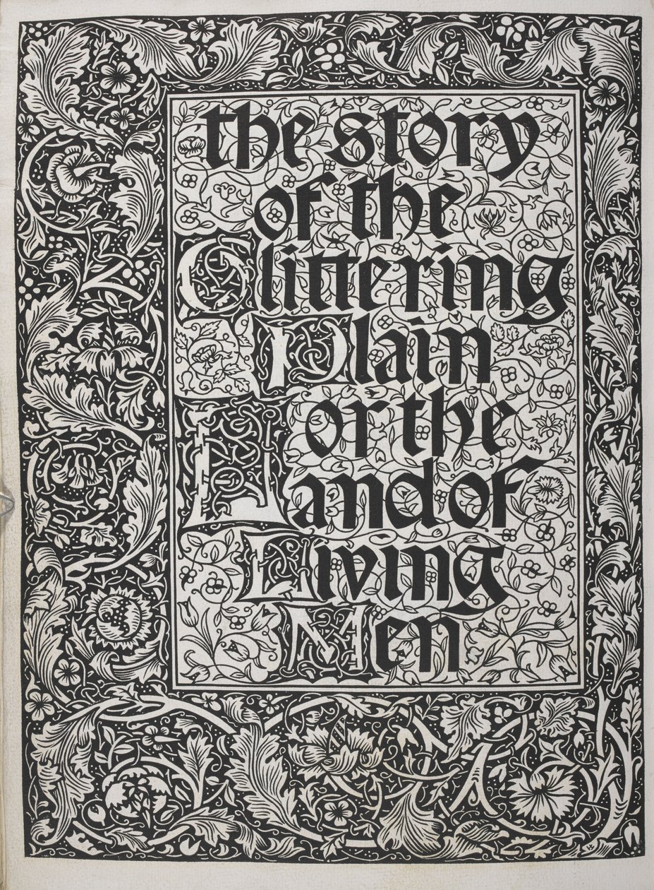 Página de título decorada com padrão floral. de Walter Crane