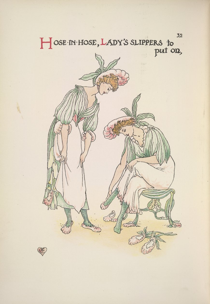 Duas senhoras a calçar chinelos de Walter Crane