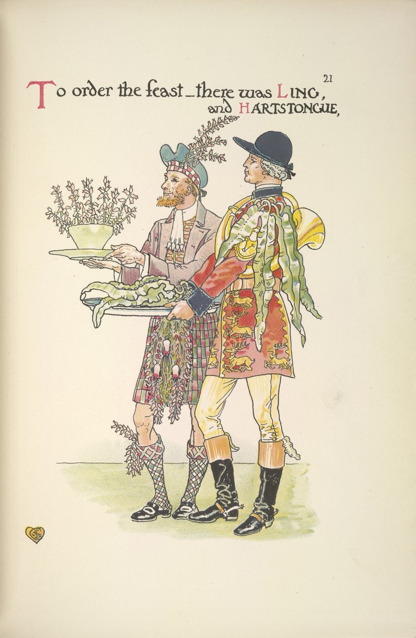 Dois criados, Ling e Hartstongue de Walter Crane
