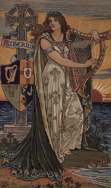 United Ireland, Calendário para 1897, feito para Royal Ulster Works, Belfast de Walter Crane