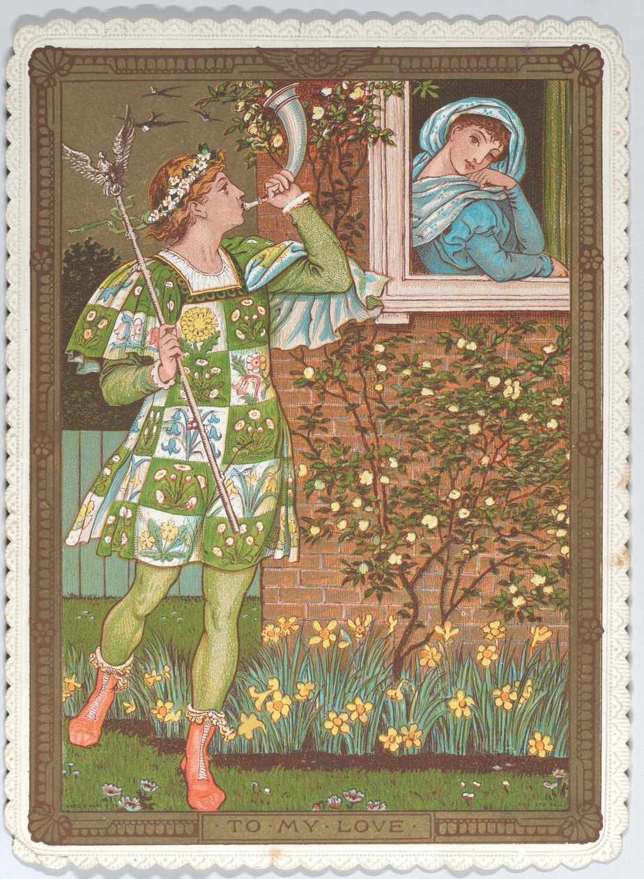 Cartão de São Valentim de Walter Crane