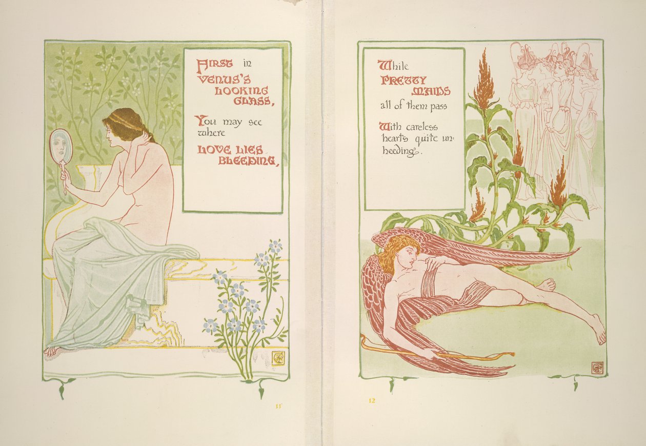 O espelho de Vénus e as empregadas de Walter Crane