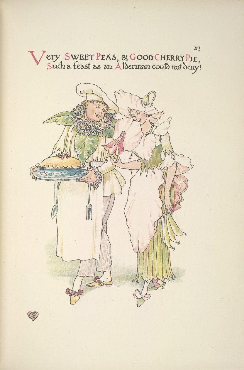 Ervilhas muito doces, & boa torta de cereja, uma festa como a de um vereador não podia negar! de Walter Crane
