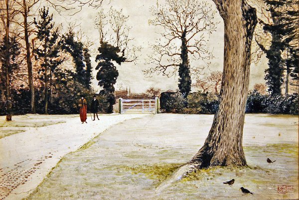 Fazenda Yew Tree Farm, Fazenda Brundish, Suffolk de Walter Crane