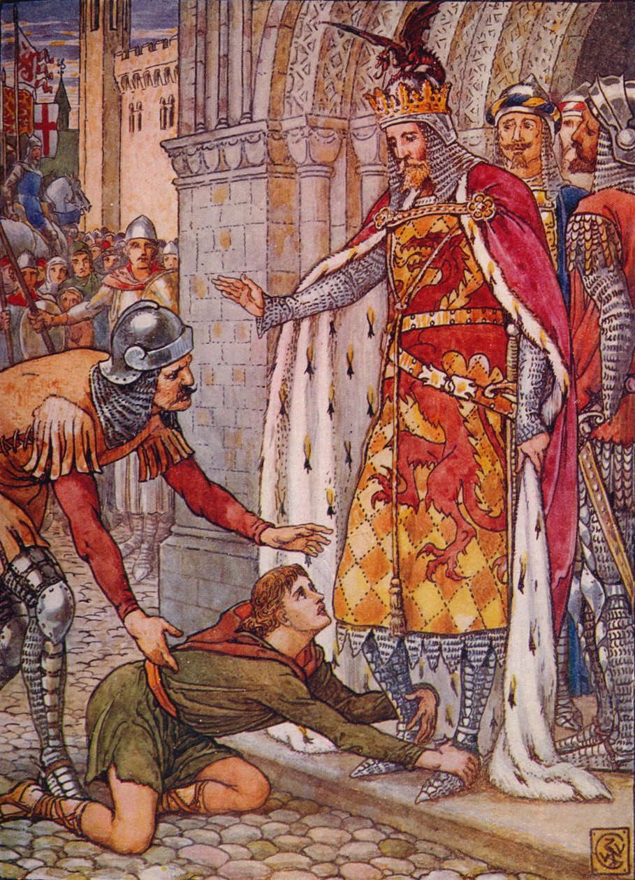 O jovem Owen apela ao rei, 1911. de Walter Crane