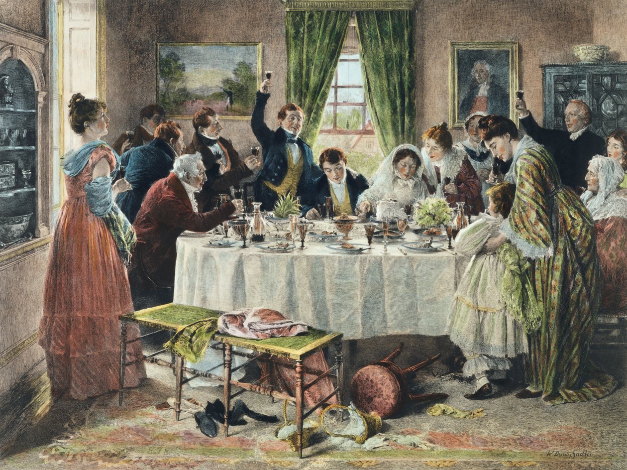 Saúde para a noiva, publicado em 1933 (aquatint) de Walter Dendy Sadler