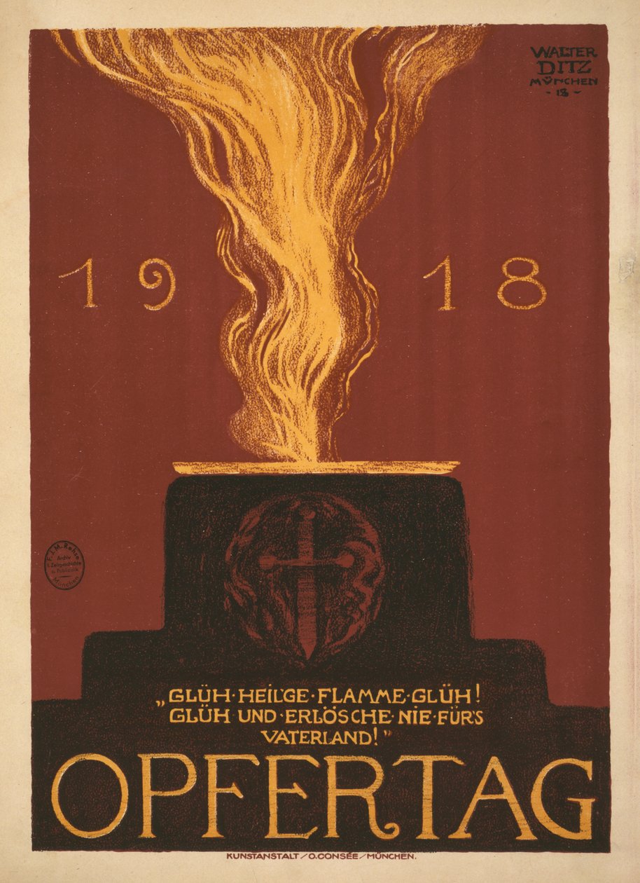 1918 Opfertag Dia do sacrifício, 1918. de Walter Ditz
