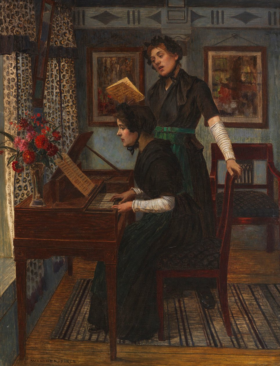 A lição de música, c. 1890. de Walter Firle