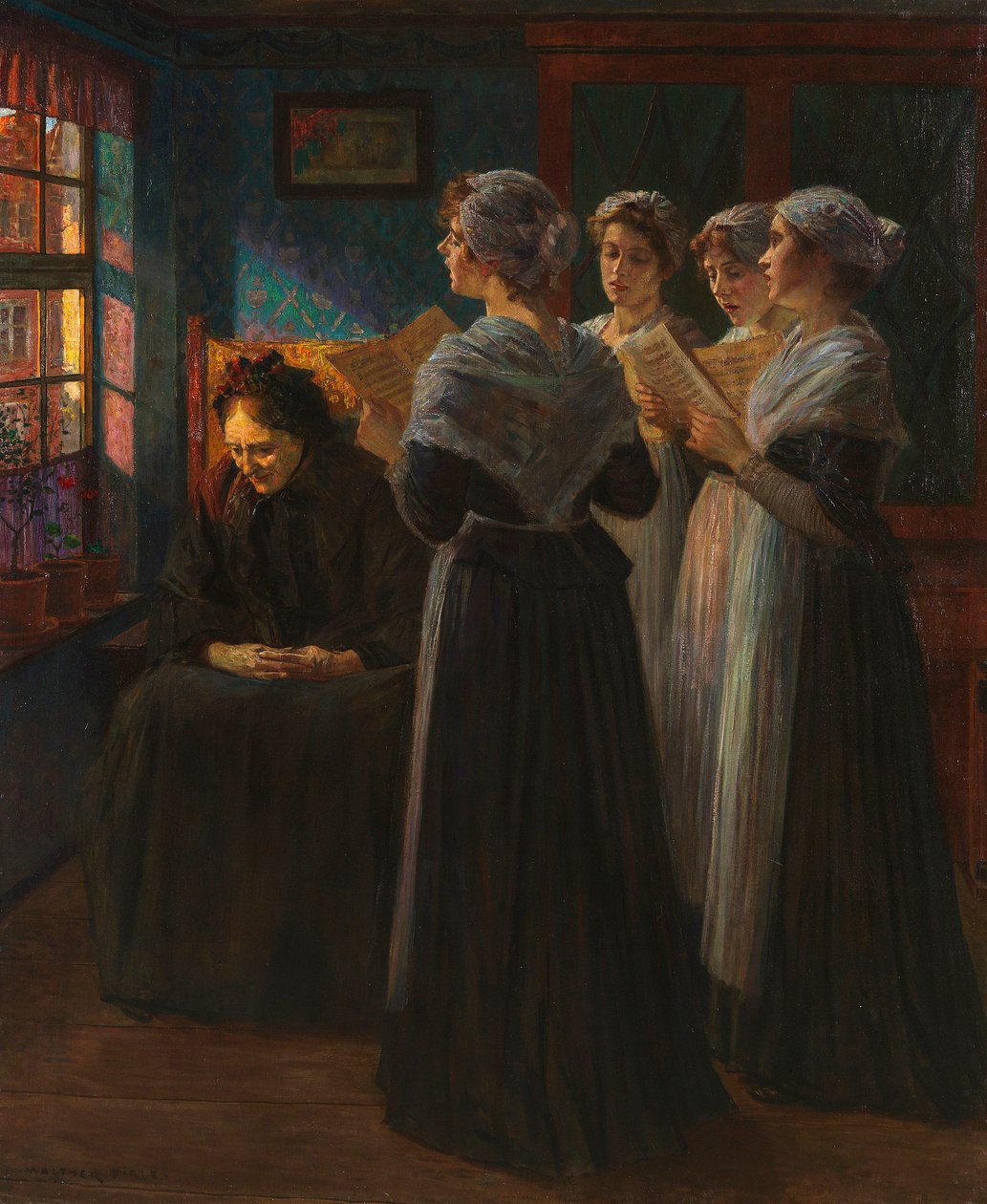 A serenata, c. 1890. de Walter Firle