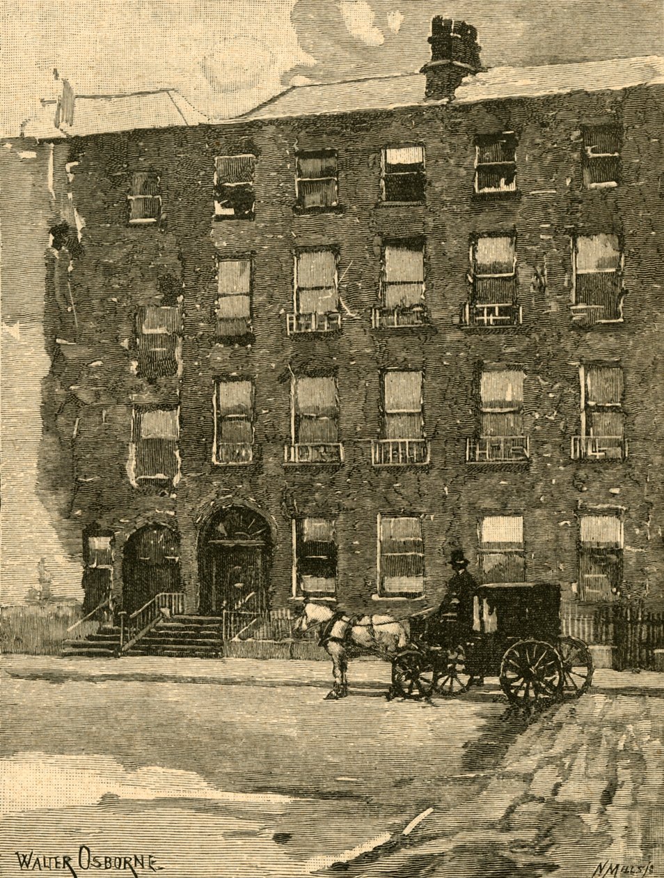 Casa de Daniel OConnells em Merrion Square, Dublin, Irlanda, c1890. de Walter Frederick Osborne