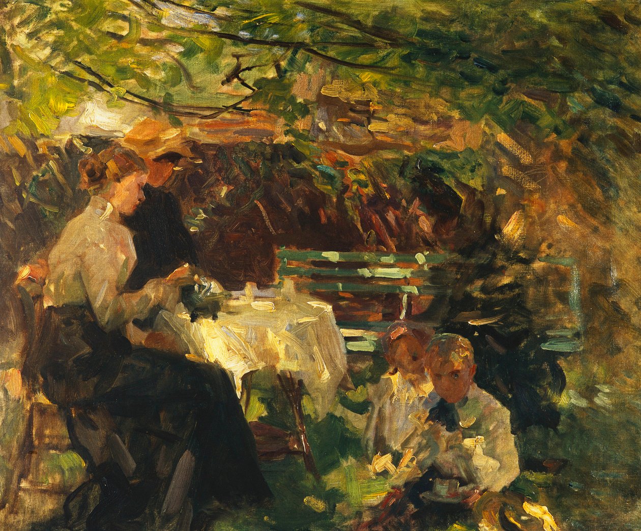 Chá no jardim, c.1902 de Walter Frederick Osborne