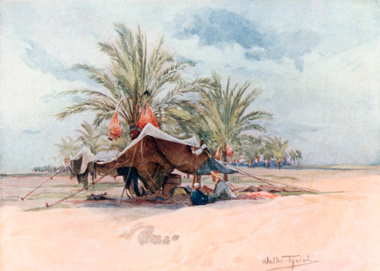 Uma tenda Bedawi (litografia a cores) de Walter Frederick Roofe Tyndale