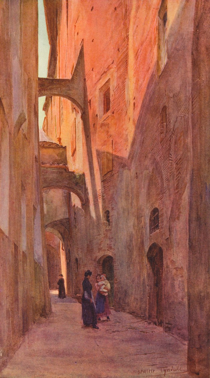 Rua em Siena, c1900 1913 de Walter Frederick Roofe Tyndale